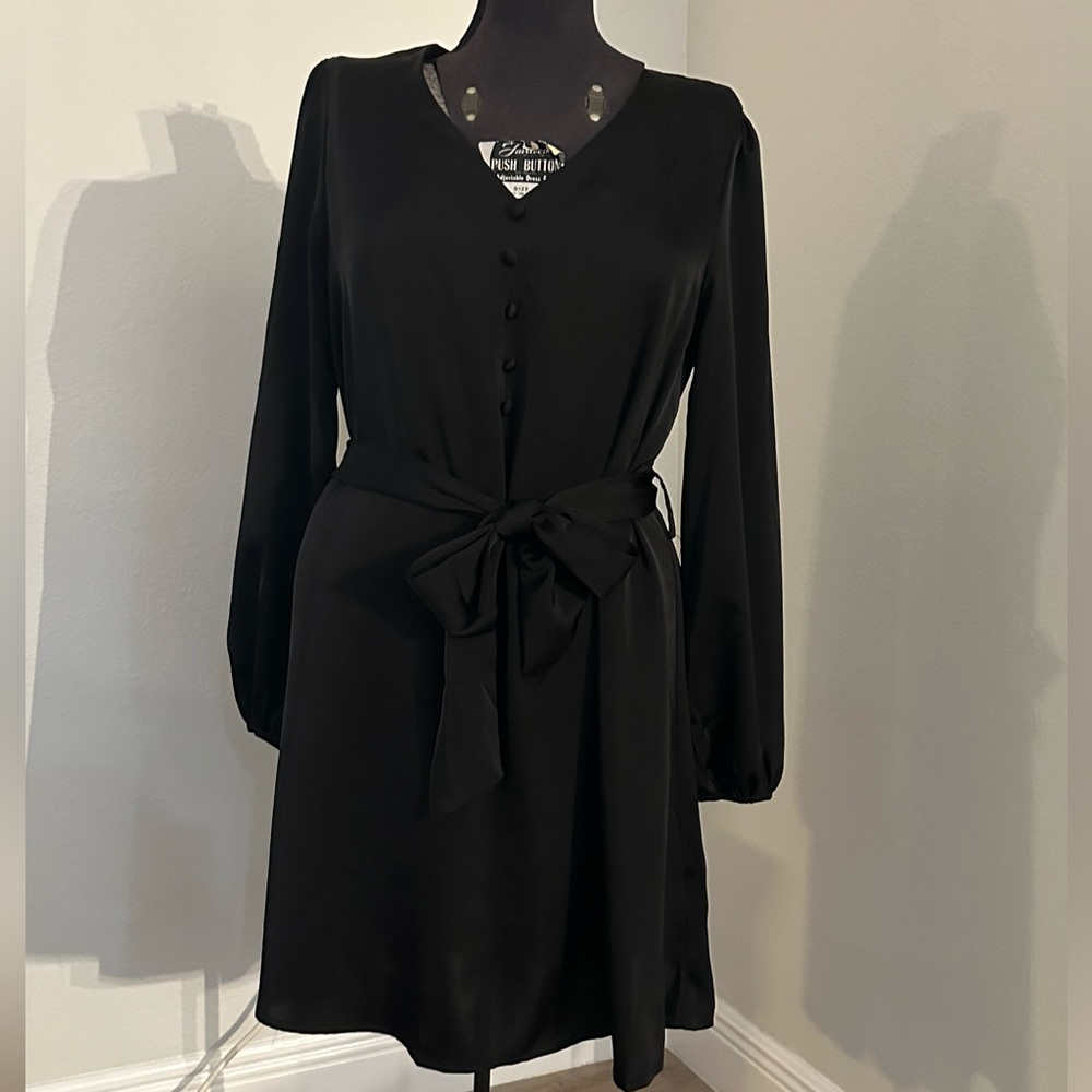Pretty Garden tunic dress black satin